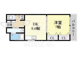 1LDKの間取り画像