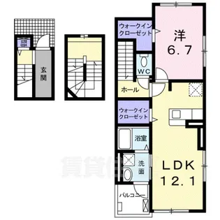 パリ7【3階】の間取り