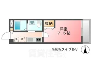 フラッティ今出川天神【6階】の間取り