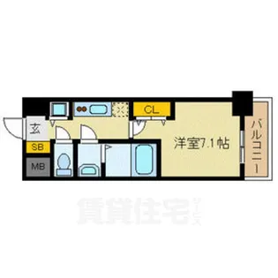 アドバンス京都ソナーレ【7階】の間取り