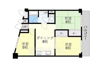 ユニーブル岡町【3階】の間取り