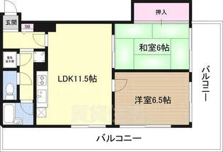 朝日プラザ新大阪【9階】の間取り