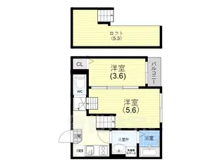 ハーモニーテラス神田町【1階】の間取り