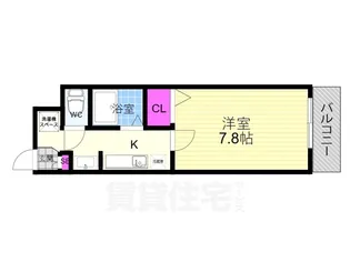 エスタシオン デ 山科三品【4階】の間取り