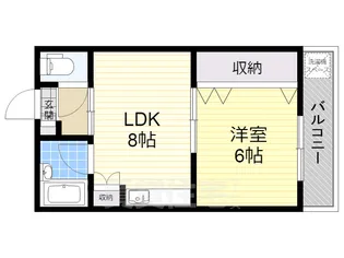 オフィスみざ箕輪マンション【3階】の間取り
