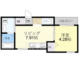 カサーディア加島III【1階】の間取り
