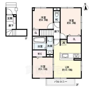 ヴェルドミールK【2階】の間取り
