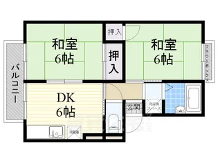 2DKの間取り画像