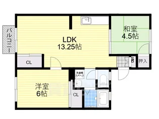 ヴィラ水門【2階】の間取り