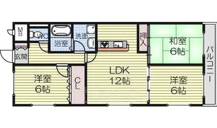 大阪府堺市中区深阪4丁【マンション】の間取り