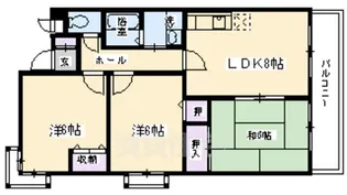 「サンシャイン梅津」【6階】の間取り