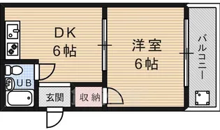 セゾン東山【1階】の間取り