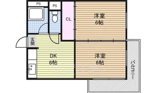 明治第2ビル【501号室】の間取り