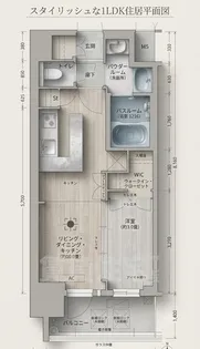 エステムコート名古屋TWIN WEST【7階】の間取り