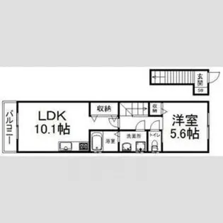 アルカサール西高田【2階】の間取り