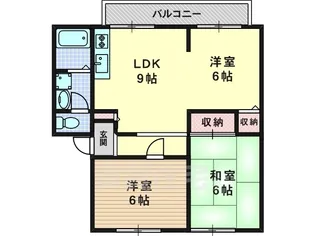 京都府京都市西京区川島玉頭町【アパート】の間取り