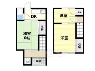 奈良県大和高田市大字築山【テラスハウス】の間取り