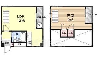 ウエストスクエア【2階】の間取り