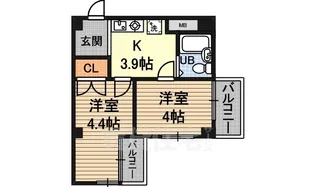 クルーム新大阪2番館【5階】の間取り