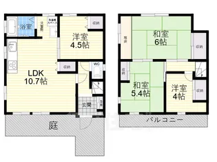 兵庫県西宮市天道町【一戸建】の間取り