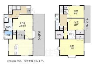 愛知県名古屋市千種区姫池通1丁目【一戸建】の間取り