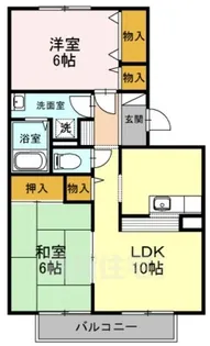 フレンドコーポA棟【2階】の間取り