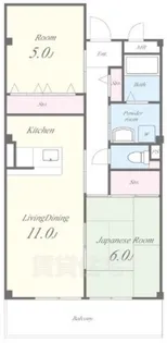 2LDKの間取り画像