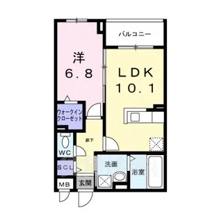 アーバンコート堀川西【1階】の間取り