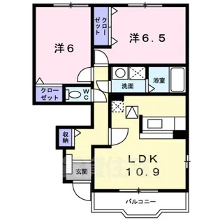 プチ シャトーB【1階】の間取り