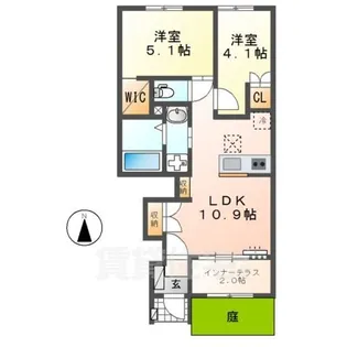 エイプリル ハウス【1階】の間取り