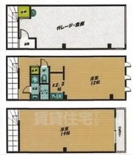 安倉南ガレージハウスA棟・B棟【1階】の間取り