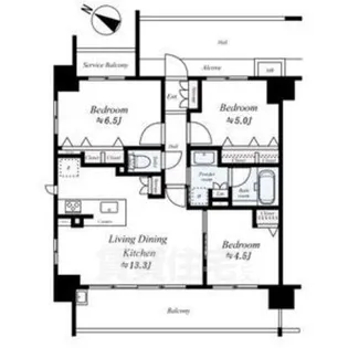 プレサンスロジェ京都西大路【2階】の間取り