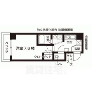 フェイバル二条【1階】の間取り