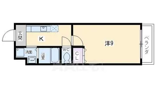 ヒーリングコート御所西【1階】の間取り