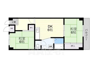 丸信リバーサイドコーポ1棟【10階】の間取り