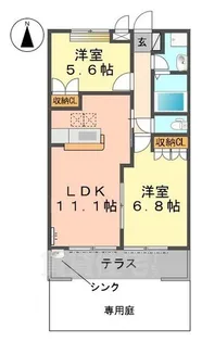 モンシェリー【1階】の間取り