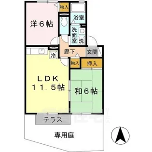 グランドゥール1【1階】の間取り