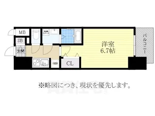 S-RESIDENCE茶屋ヶ坂【13階】の間取り