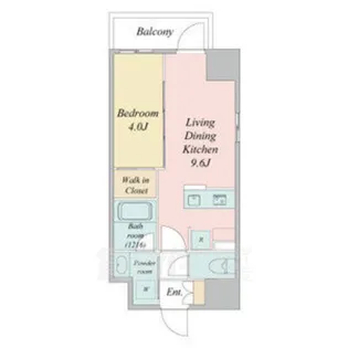 1LDKの間取り画像