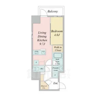 1LDKの間取り画像