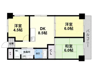 尼崎梅の木公園アーバンリズ【2階】の間取り
