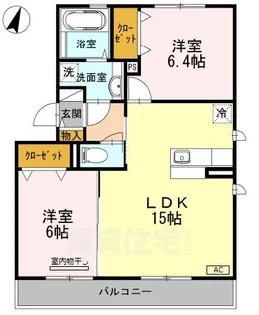 ソノーレ鈴蘭【2階】の間取り