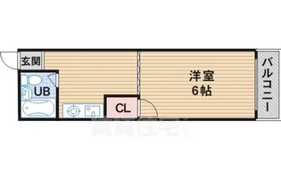 住道ハイツ【3階】の間取り