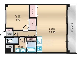 大阪府大阪市住吉区我孫子東2丁目【マンション】の間取り