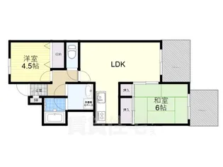 ラソフェリス雲雀丘【1階】の間取り