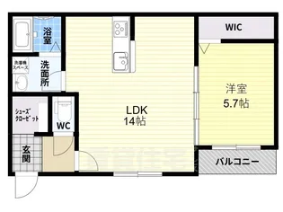 クレア法善寺【3階】の間取り