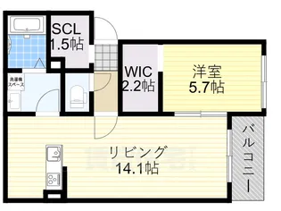 クレア法善寺【2階】の間取り
