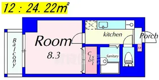 ハウスセゾン四条通【4階】の間取り