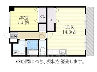 コーポ静【1階】の間取り