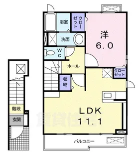 ソレイユ苗代【2階】の間取り